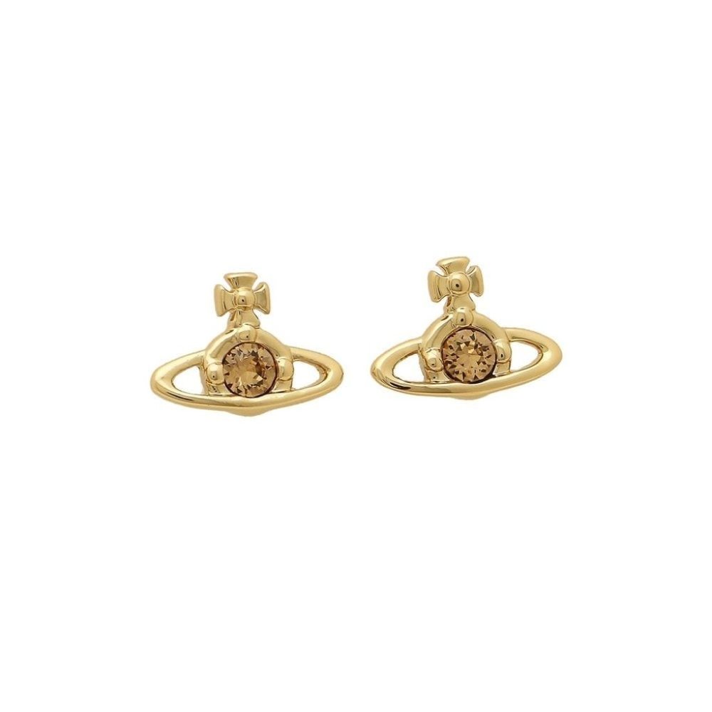 Vivienne Westwood Gold Nano Solitaire Earrings